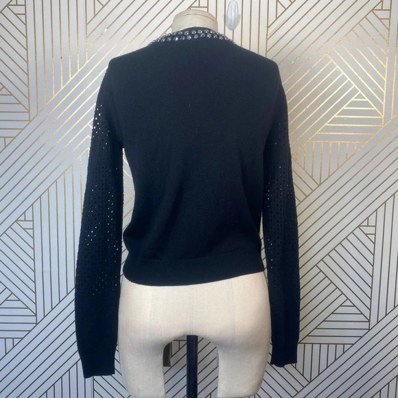 Diane von Furstenberg Donna Cardigan Sweater Black - Picture 9 of 12